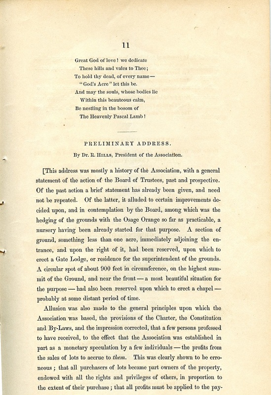 Rules and Regulations and Articles of Association of Oak Grove Cemetery (p. 14)