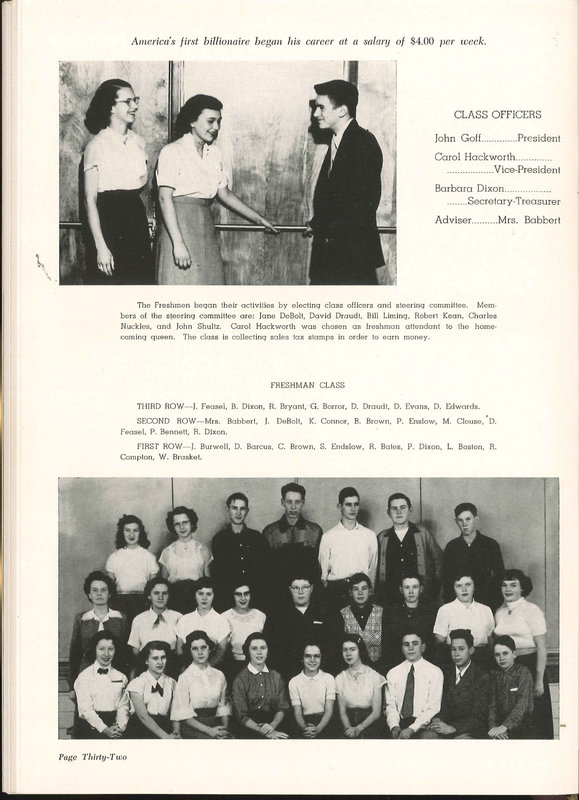 Big Walnut High School Yearbook. 1953: The Flame (p. 31)