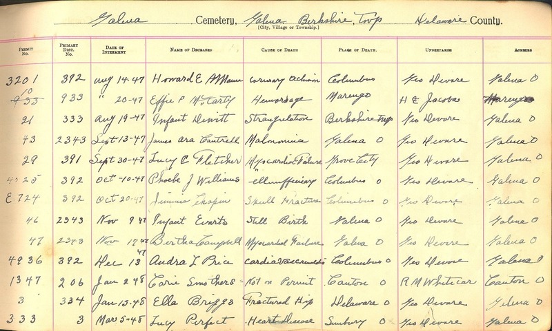 Cemetery Record Galena and Berkshire Cemetery (p. 30)