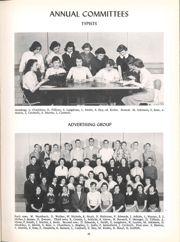 Big Walnut High School Yearbook. 1954: The Flame (p. 32)