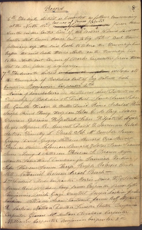 Record Book of Berkshire Township No. 2 1807-1843 (p. 21)