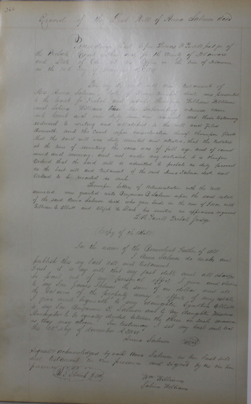 Delaware County Ohio Will Records Vol. 4 1859-1869 (p. 398)