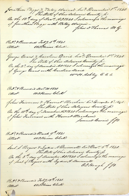 Marriage Records Vol.1 1835-1845 (p. 255)