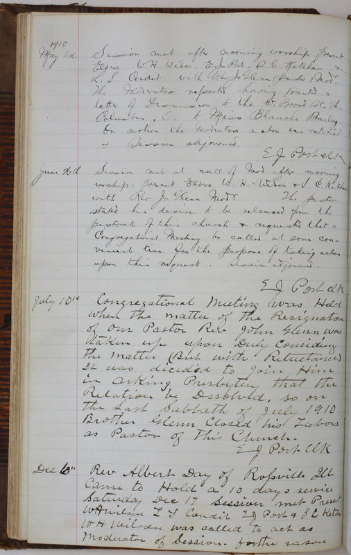 Sessional Records of the 1st Presbyterian Church of Trenton Delaware County Ohio 1873-1937 (p. 80)