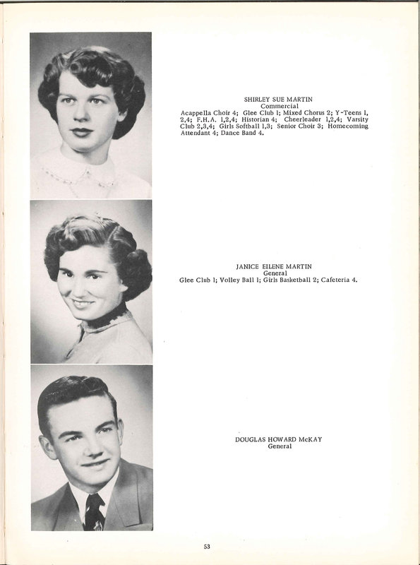 Big Walnut High School Yearbook. 1954: The Flame (p. 54)