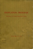 James A. Conger Elementary School Dedication Program